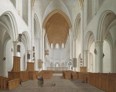 Interior of St. Bavo Church in Haarlem by Isaac van Nickele
